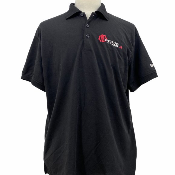 Gears of War 4 Xbox One Men’s Gamestop Black Polo - Picture 1 of 6